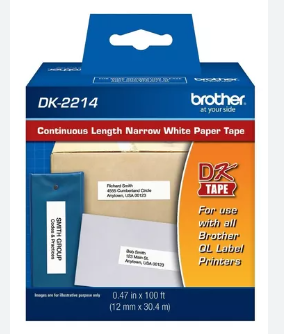 Cinta Brother Dk-2214 Continua (12 Mm X 30.4 M) Ql500 550