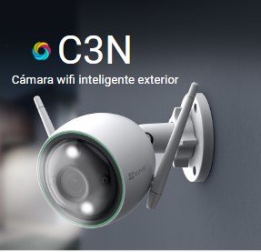 Camara EZVIZ C3N IP WIFI 2 MP Bullet Exterior. Lente 2.8 mm. Con SLOT VISION NOCTURNA COLOR