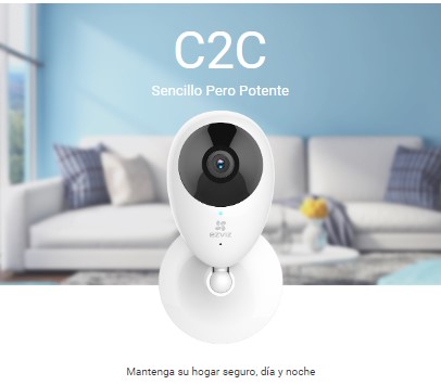 Camara EZVIZ -C2C- IP WIFI 1 MP interior. Lente 2.8 mm. Con SLOT