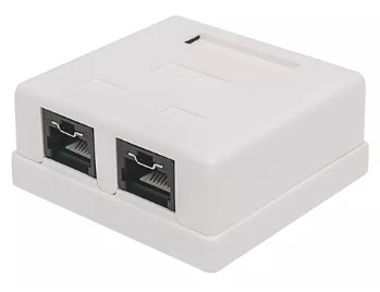 ROSETA RJ45 2 PORT C/TAPA