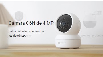 CAMARA IP EZVIZ REDONDA PT WIFI (C6N 4MP) 4MM VISION NOCTURNA HASTA 10M H265 SLOT HASTA 256GB MICROFONO