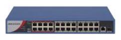 SWITCH 24 PUERTOS POE 10/100 + UPLINK GIGABIT + 1 SFP presupuesto de energía PoE